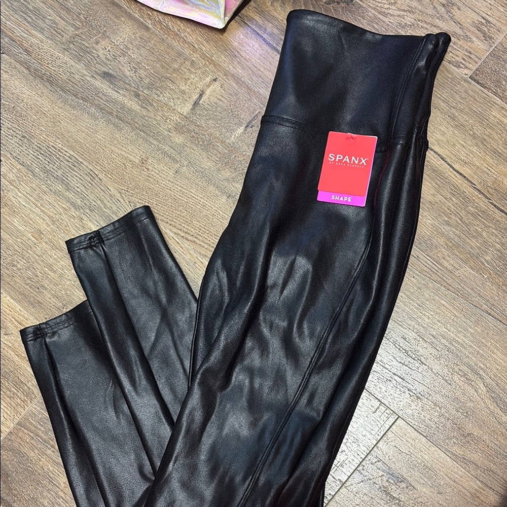SPANX Shiny Black Leggings